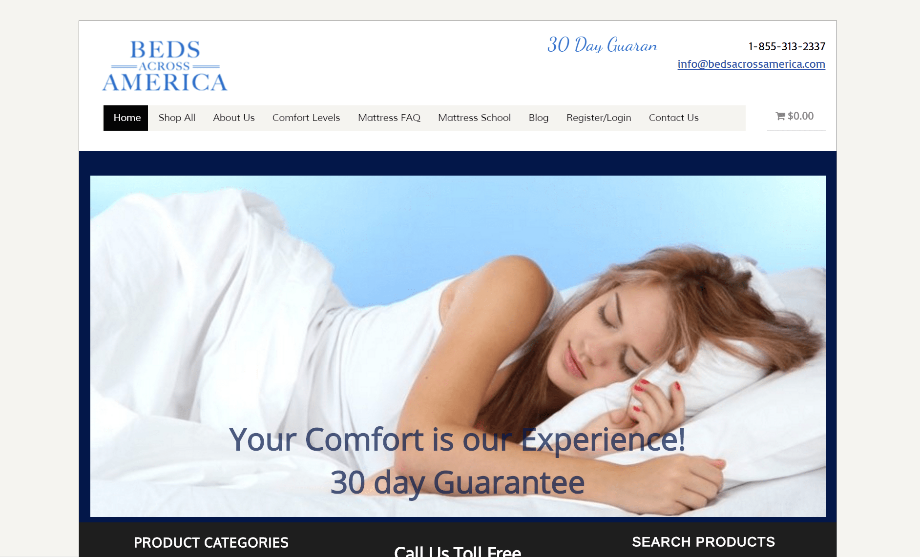 Beds Across America eCommerce